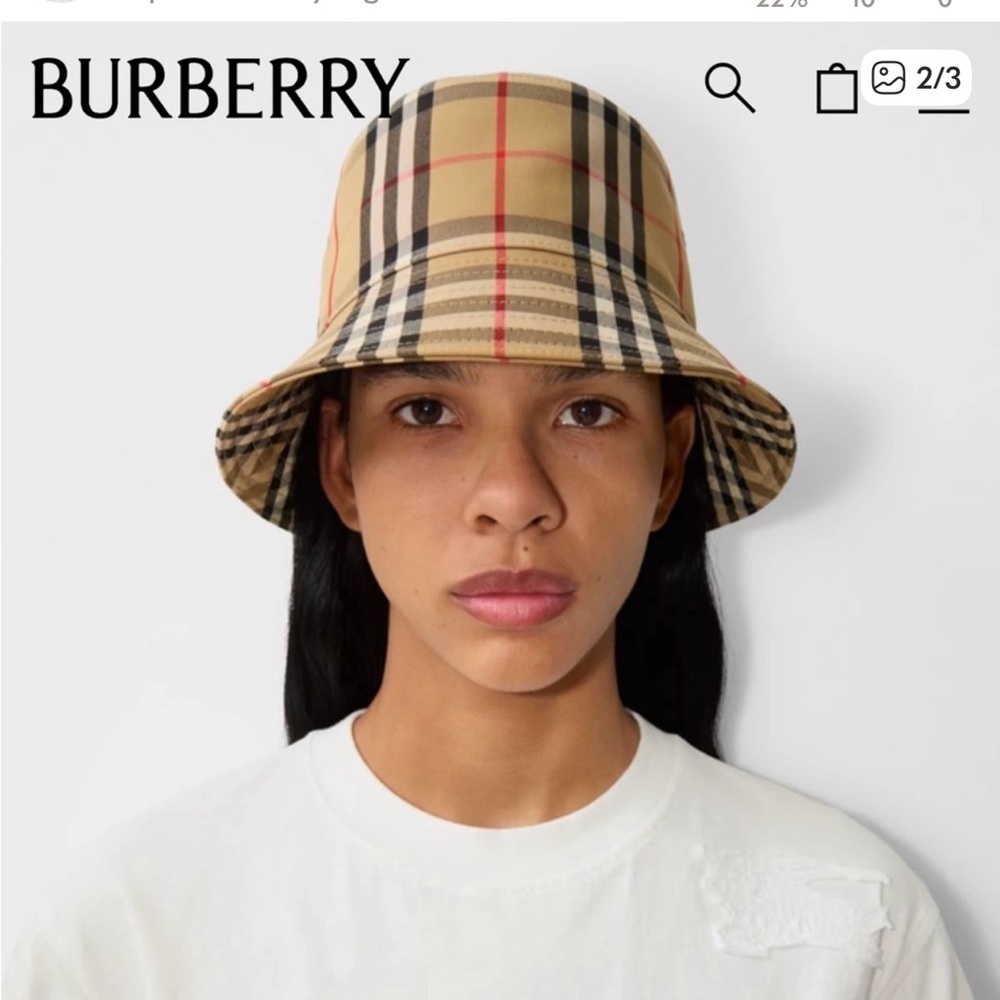 Authentic Burberry Vintage Check Bucket Hat